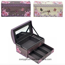 Luxury Paper Gift Jewelry Display Box with Mirror and Tray